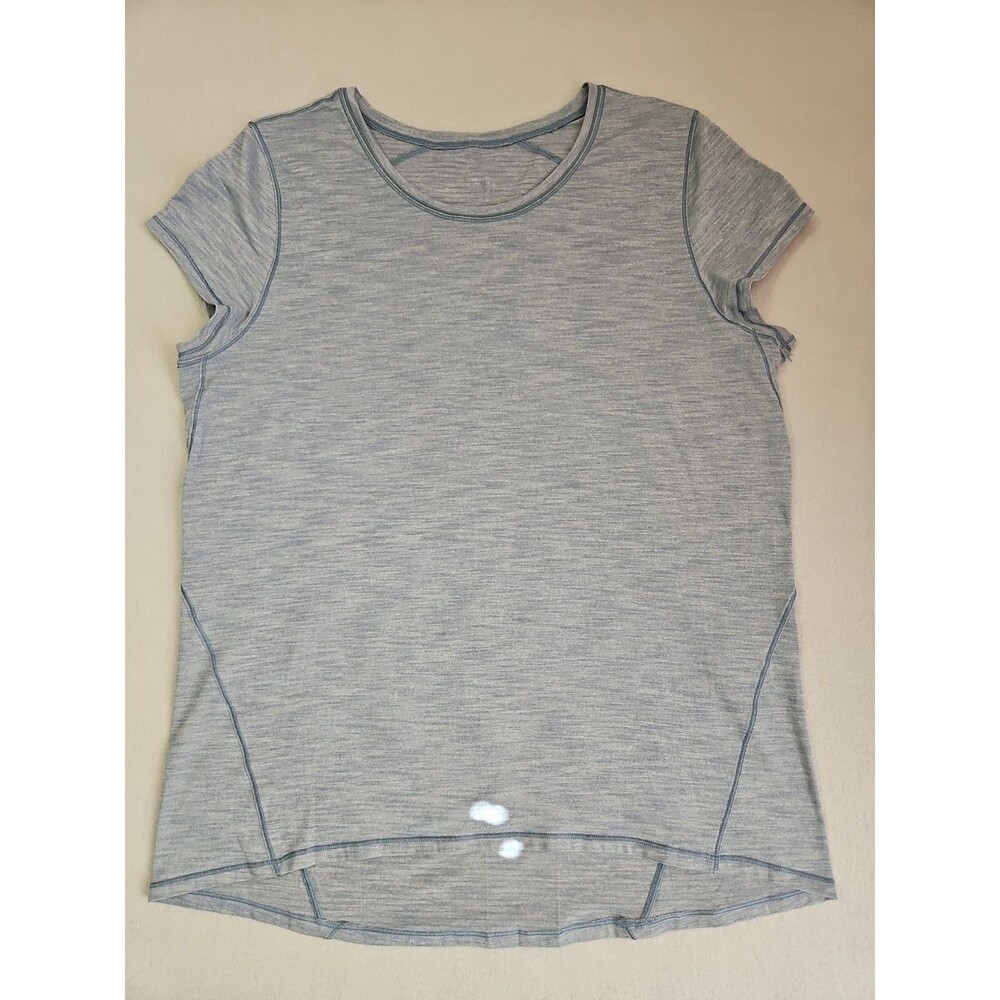 Lululemon Women's Short Sleeve Shirt No Tag Heather Gray Hi-Low Hem